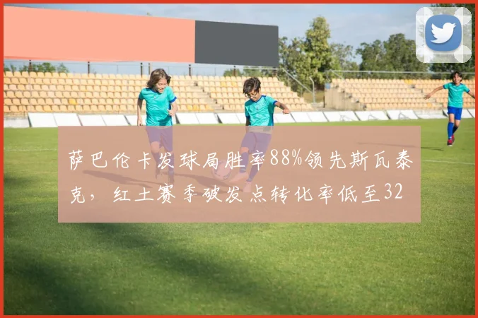 萨巴伦卡发球局胜率88%领先斯瓦泰克,红土赛季破发点转化率低至32%